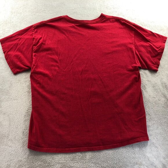 Vintage Mens Houston T-Shirt Size XL Red Short Sleeve Casual Graphic Tee - Picture 9 of 10